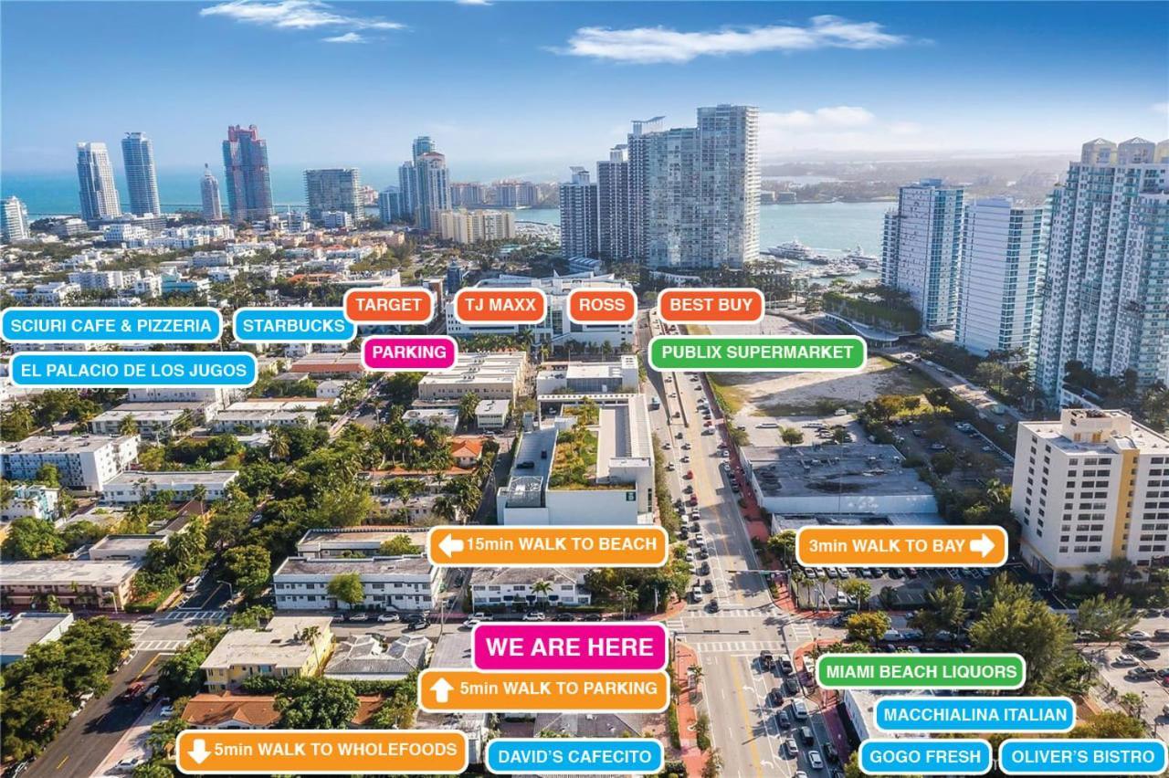 South Beach Free Parking Family & Pet Friendly Walk To Beach & Bay Miami Beach Bagian luar foto